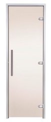 Стеклянная дверь для хамама GREUS Premium 80/200 бронза матовая фото 1