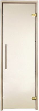 Стеклянная дверь для бани и сауны GREUS Premium 70/190 бронза фото 1