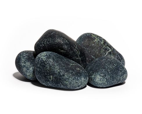 Камінь піроксеніт шліфований (8-15 см) 20 кг для лазні та сауни фото 1