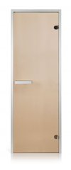 Стеклянная дверь для хамама GREUS прозрачная бронза 70/190 алюминий фото 1