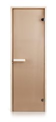 Стеклянная дверь для бани и сауны GREUS Classic прозрачная бронза 70/190 липа фото 1