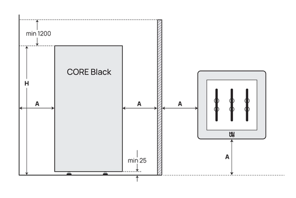 Електрокам'янка для сауни і лазні HUUM CORE Black 10,5  kW фото 6