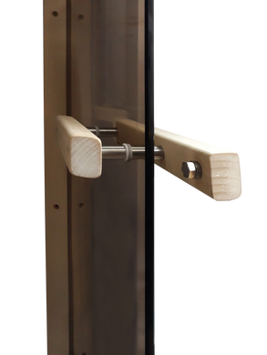 Стеклянная дверь для бани и сауны GREUS Magnet прозрачная бронза 70/190 липа фото 3