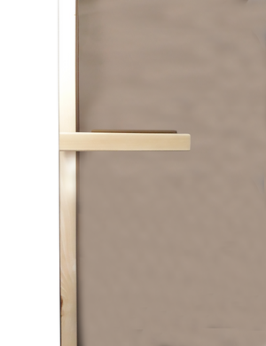 Стеклянная дверь для бани и сауны GREUS Magnet прозрачная бронза 70/190 липа фото 2