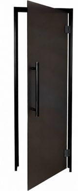Стеклянные двери для хаммама Termix Black Edition 70/200 Dark gray фото 2