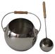 Набор "Глобус" полированная нержавеющая сталь (шайка 4 л + черпак 40 см) для бани и сауны 105947 фото - 1