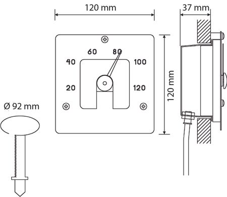 Термометр Cariitti SQ для бани и сауны фото 6