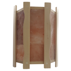 Ограждение светильника угловое GREUS с гималайской солью на 4,5 плитки для бани и сауны