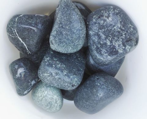 Камень серпентинит шлифованный (5-7 см) мешок 20 кг для электрокаменки фото 1