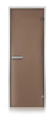 Стеклянная дверь для хамама GREUS матовая бронза 70/200 алюминий фото 1