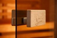 Стеклянная дверь для бани и сауны Saunax Classic матовая бронза 70/200 фото 3