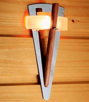 Светильник Факел TL 100 с деревянным стержнем Cariitti для бани и сауны фото 2