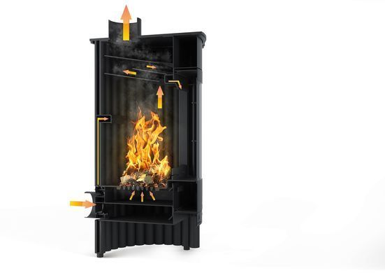 Отопительная печь-камин длительного горения Masterflamme Medie I фото 3