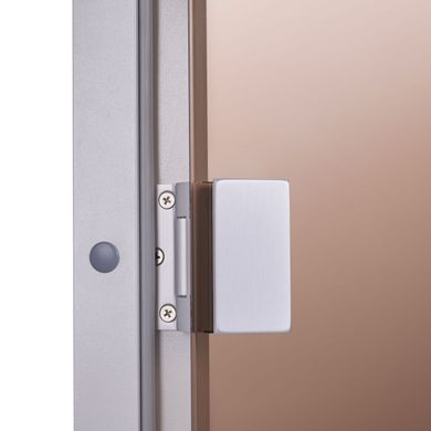 Стеклянная дверь для хамама GREUS Exclusive 70/190 бронза 2 петли фото 5