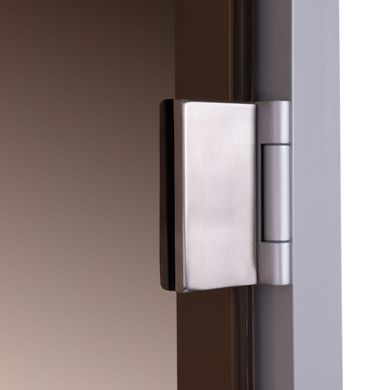 Стеклянная дверь для хамама GREUS Exclusive 70/190 бронза 2 петли фото 6