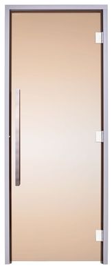 Скляні двері для хамама GREUS Exclusive 80/200 бронза 3 петлі фото 1