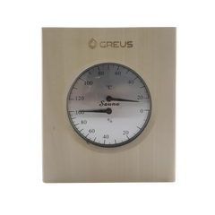 Термогигрометр Greus 16х14,5 липа для бани и сауны