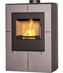 Отопительная печь-камин длительного горения FLAMINGO EVENES (серый)