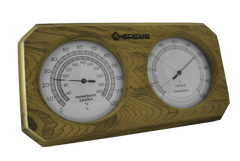 Термогігрометр Greus кедр 26х14 для лазні та сауни