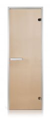 Стеклянная дверь для хамама GREUS прозрачная бронза 70/200 алюминий фото 1