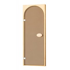 Дверь для сауны арочная 70*190, бронза