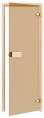 Стеклянная дверь для бани и сауны Classic прозрачная бронза 70/200 фото 1