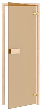 Стеклянная дверь для бани и сауны Classic прозрачная бронза 80/200 фото 1